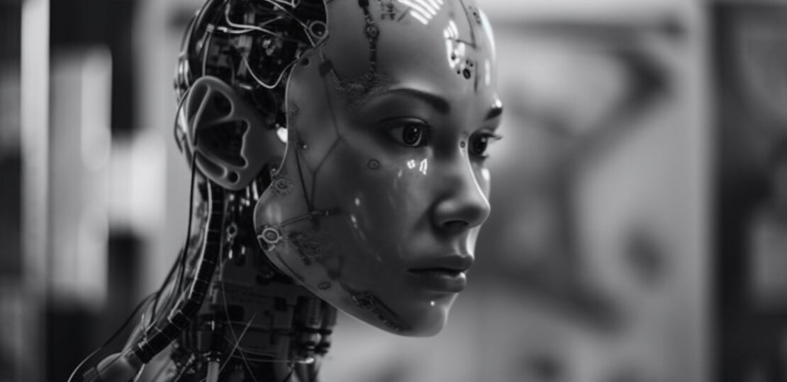 robotic cyborg woman torso, artistic futuristic masterpiece generated by ai