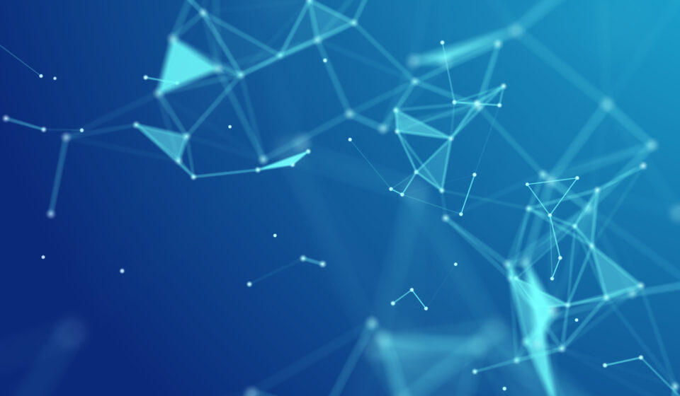 3d abstract background with modern low poly plexus design