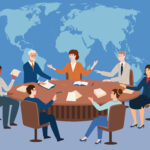 politicians meeting illustration
